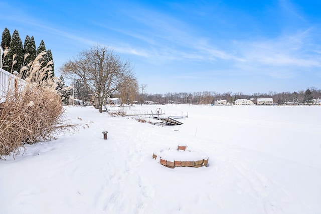 view of snowy yard