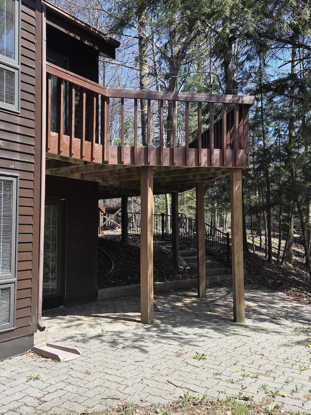 3075 Mineral Springs Trl, Mount Pleasant, MI 48858 - view of patio with a deck and stairs
