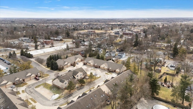 drone / aerial view featuring a residential view