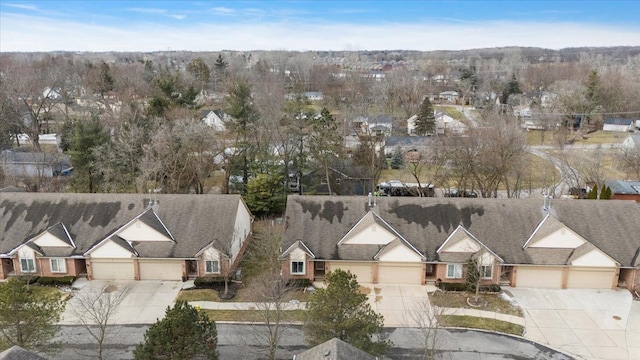 aerial view with a residential view