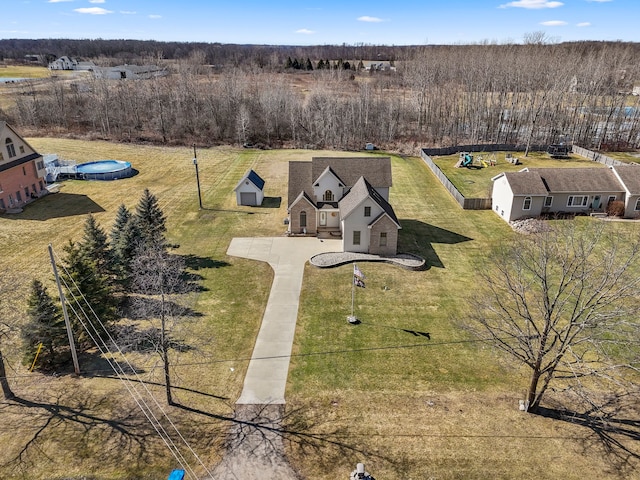 birds eye view of property