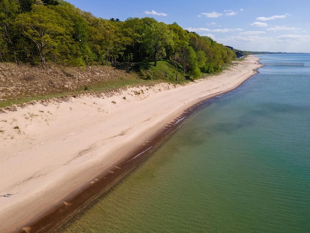 property view of water with a view of the beach