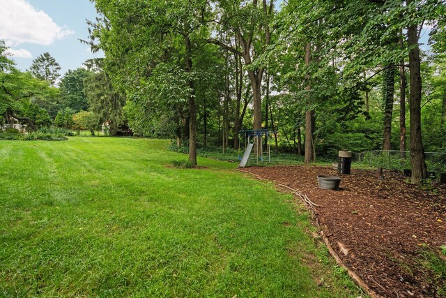 view of yard with playground community