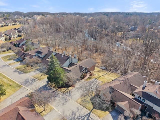 bird's eye view with a residential view