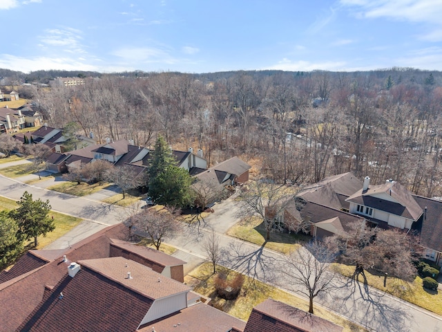 bird's eye view featuring a residential view