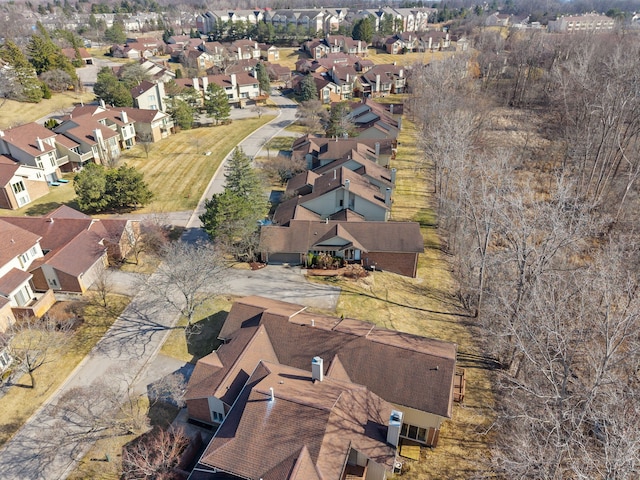 bird's eye view featuring a residential view