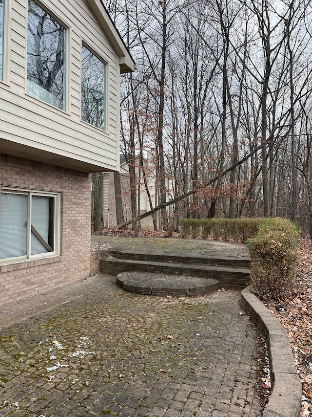 view of yard featuring a patio