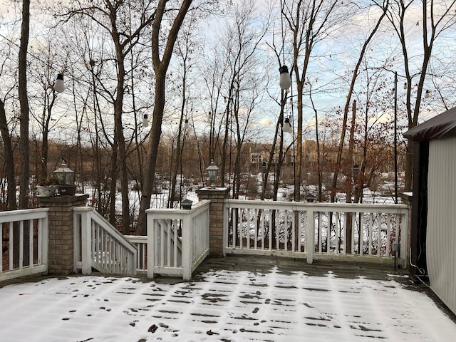 view of patio featuring a deck