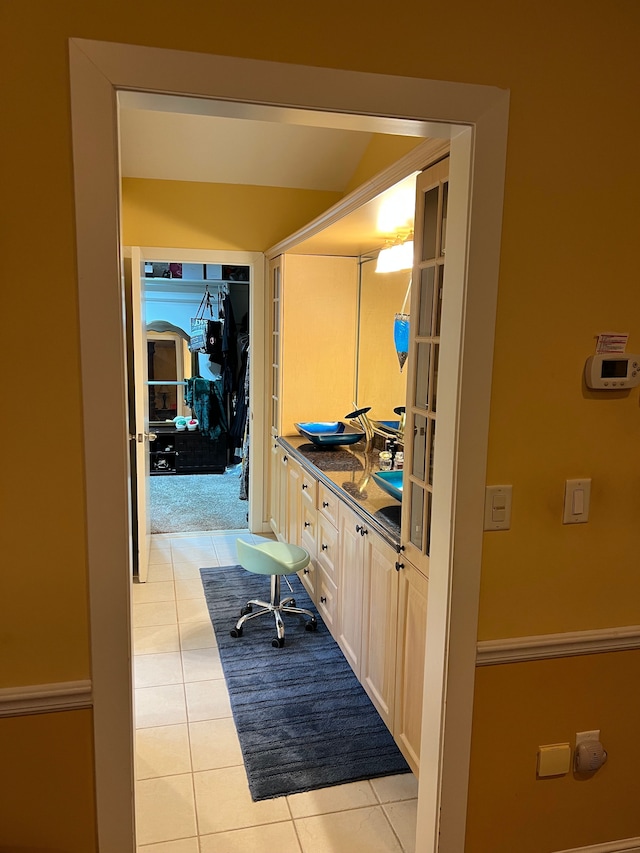 bathroom featuring tile patterned flooring