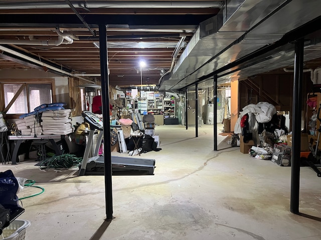 view of basement