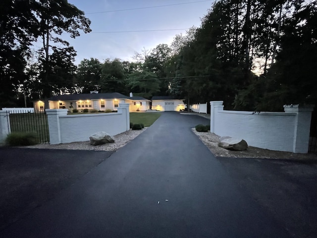 view of street with driveway