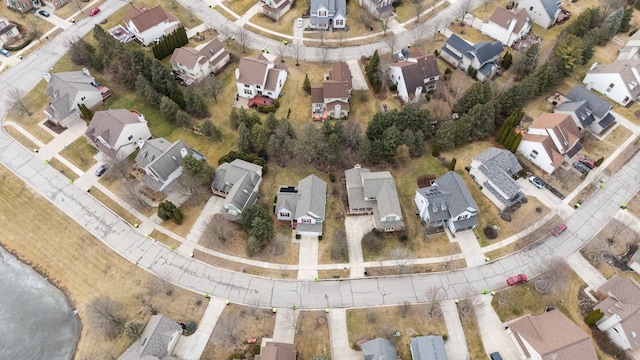 aerial view with a residential view