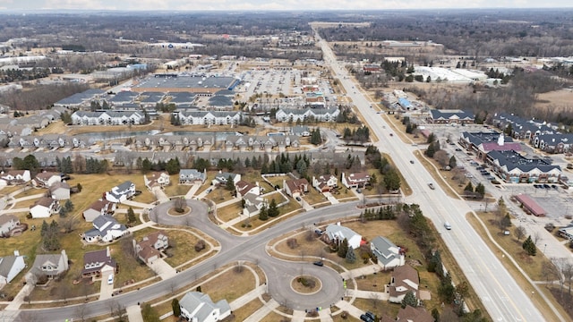 drone / aerial view with a residential view