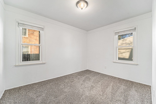 view of carpeted spare room