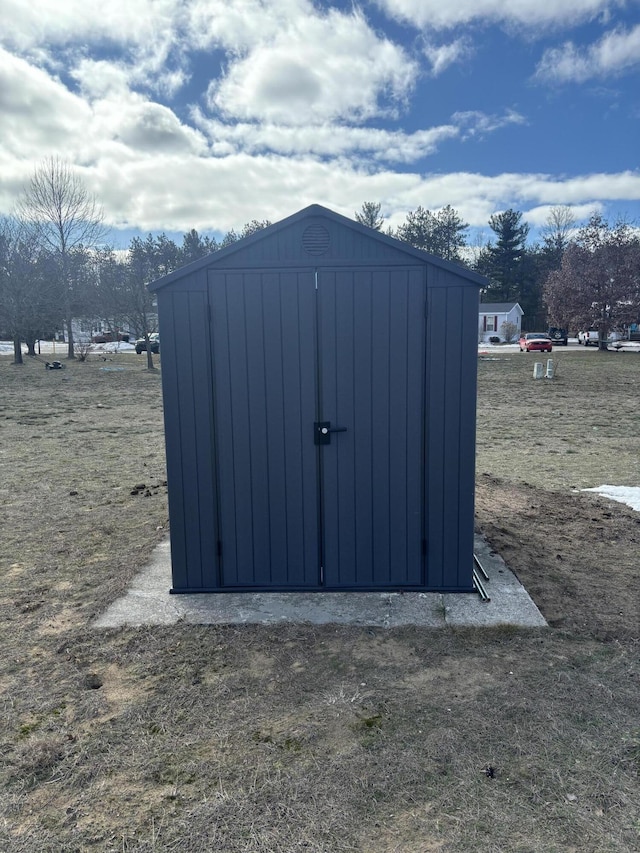 view of shed