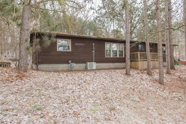 exterior space with ac unit