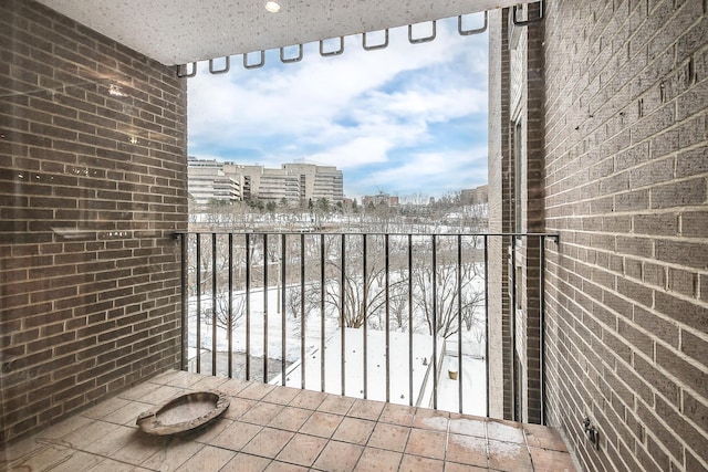 balcony with a view of city