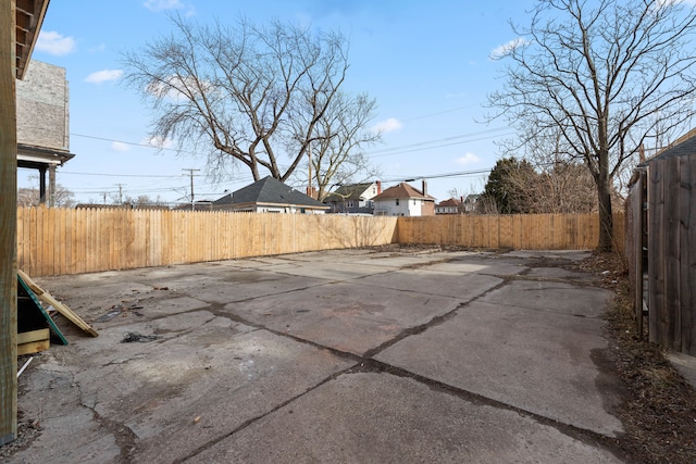 view of patio with a fenced backyard