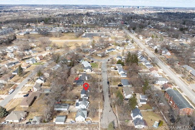 drone / aerial view featuring a residential view