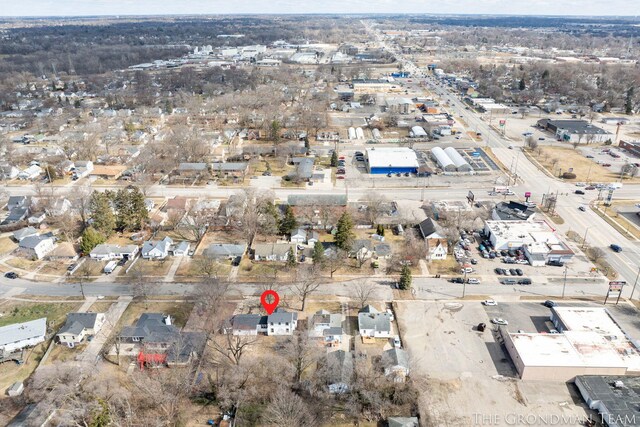 aerial view with a residential view