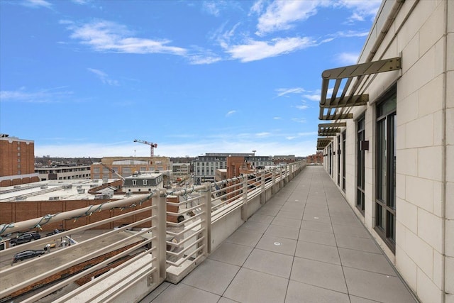 balcony with a city view