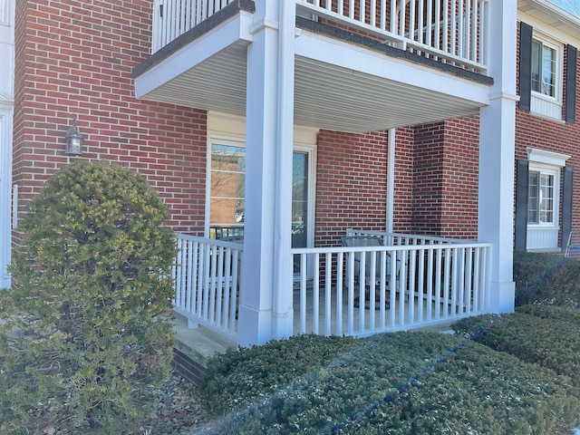 exterior space with a balcony