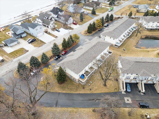 drone / aerial view with a residential view