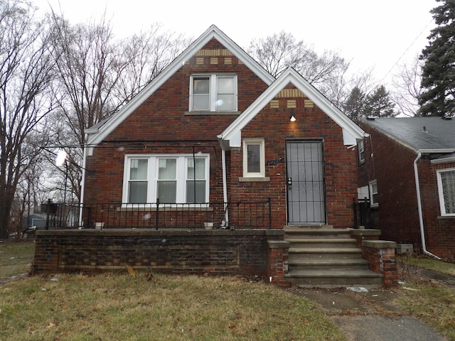 view of front of property with brick siding