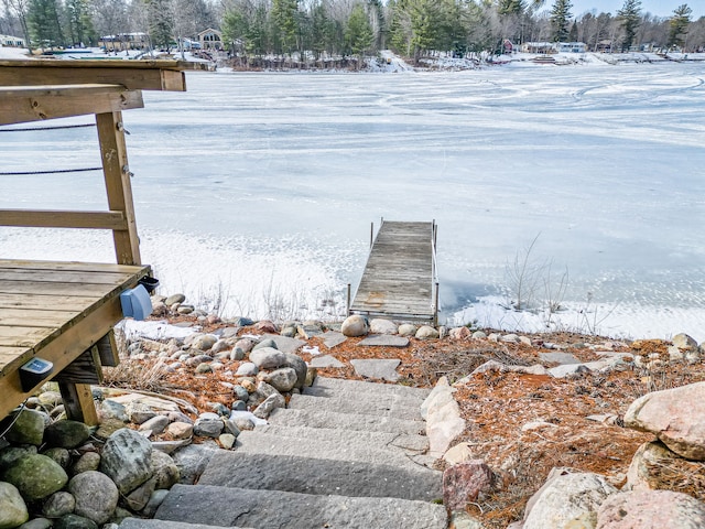 view of dock area