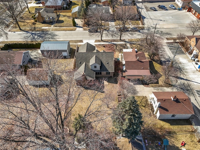 aerial view with a residential view