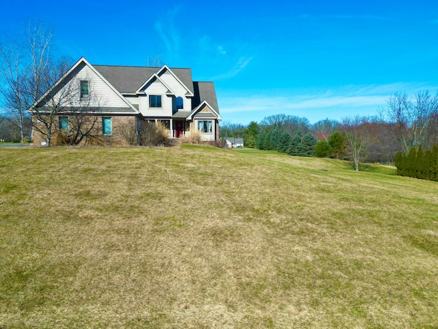 view of front of house with a front yard