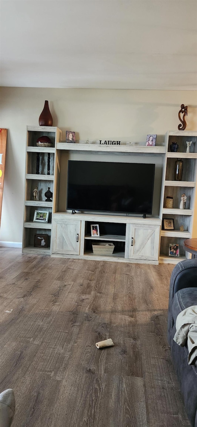 living area featuring wood finished floors