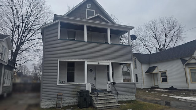 view of front of home with a porch