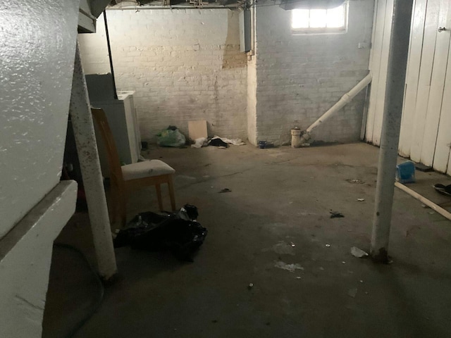 view of basement