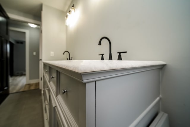 bathroom with double vanity