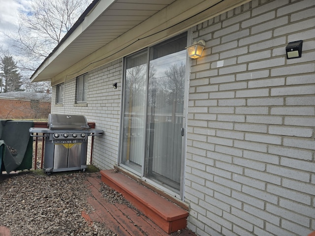 view of patio with grilling area