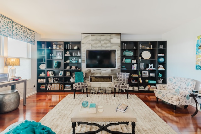 living room featuring wood finished floors