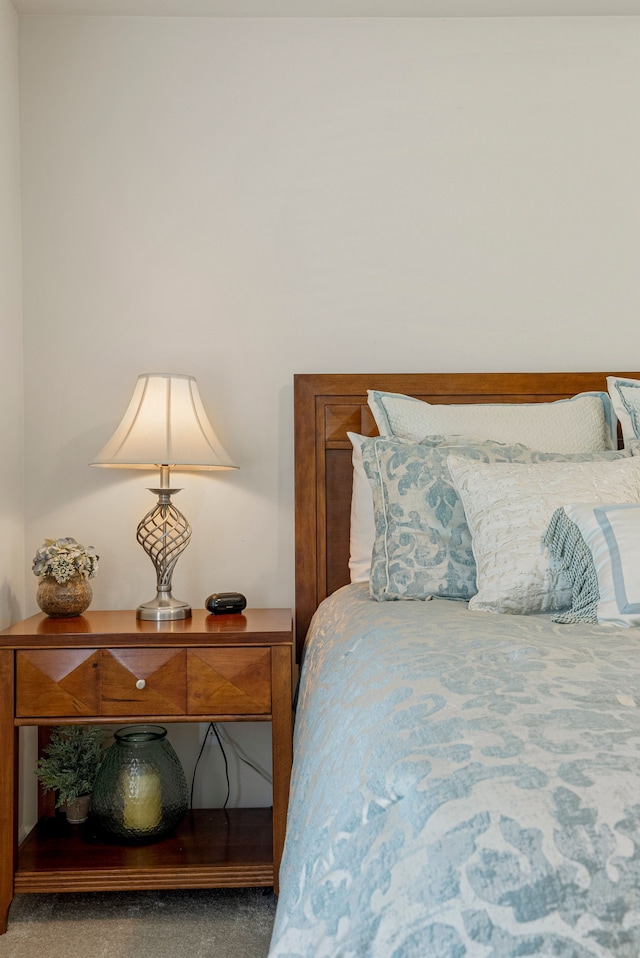 bedroom with carpet floors