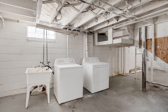 laundry area with washer and dryer and laundry area