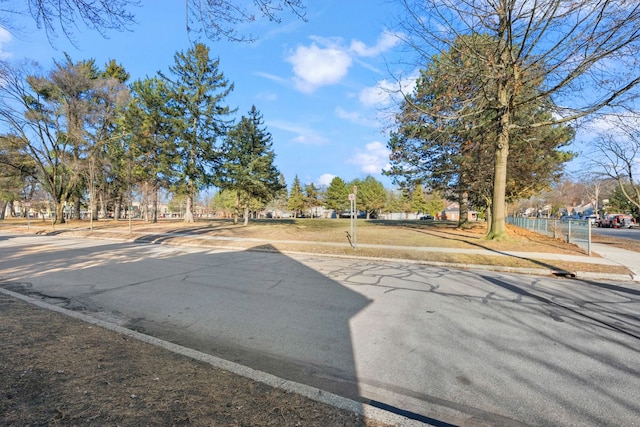 view of road with sidewalks