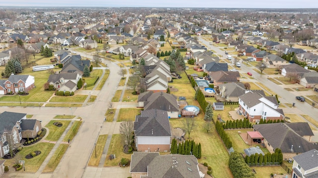 drone / aerial view featuring a residential view