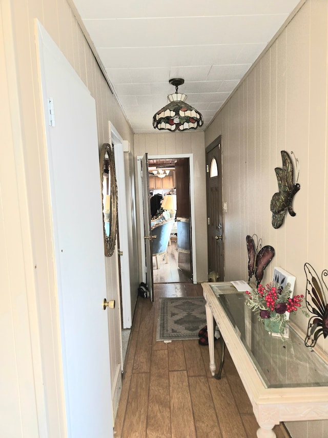 hallway featuring hardwood / wood-style floors