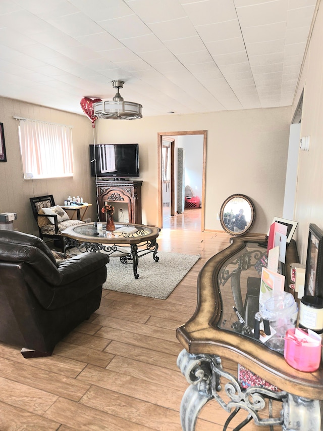 living room featuring wood finished floors