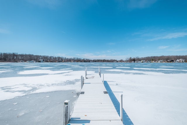 view of dock area