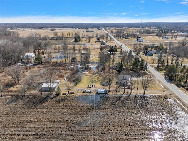 aerial view with a rural view