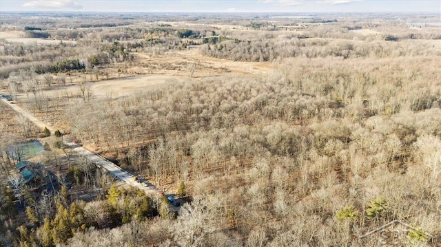 aerial view featuring a rural view