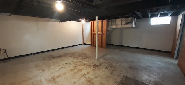 view of basement