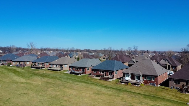 drone / aerial view featuring a residential view