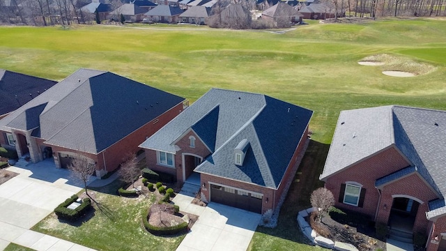 bird's eye view with a residential view