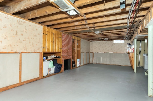 basement with washer / clothes dryer